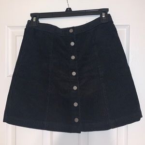 Black corduroy skirt